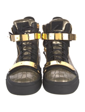 Giuseppe Zanotti Leather Animal Print Sneakers