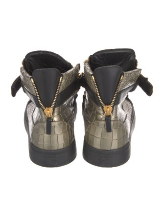 Giuseppe Zanotti Leather Animal Print Sneakers