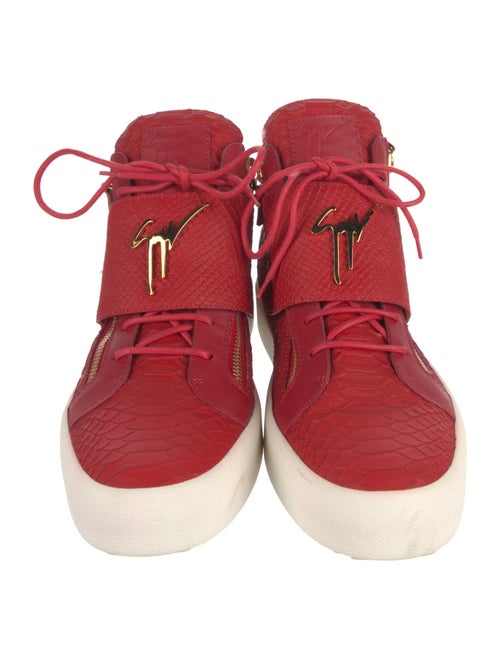 Giuseppe Zanotti Leather Colorblock Pattern Sneakers