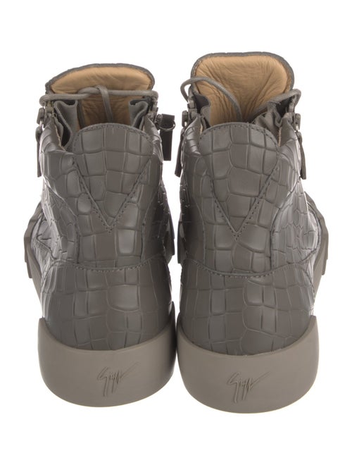 Giuseppe Zanotti Embossed Leather Animal Print Sneakers