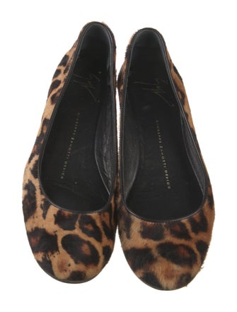 Giuseppe Zanotti Ponyhair Animal Print Flats
