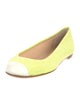 Giuseppe Zanotti Leather Colorblock Pattern Ballet Flats