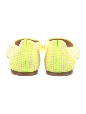 Giuseppe Zanotti Leather Colorblock Pattern Ballet Flats