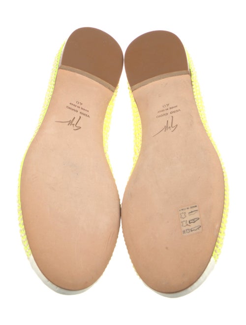 Giuseppe Zanotti Leather Colorblock Pattern Ballet Flats