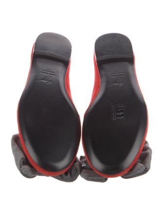 Giuseppe Zanotti Suede Bow Accents Ballet Flats