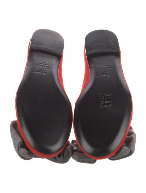 Giuseppe Zanotti Suede Bow Accents Ballet Flats