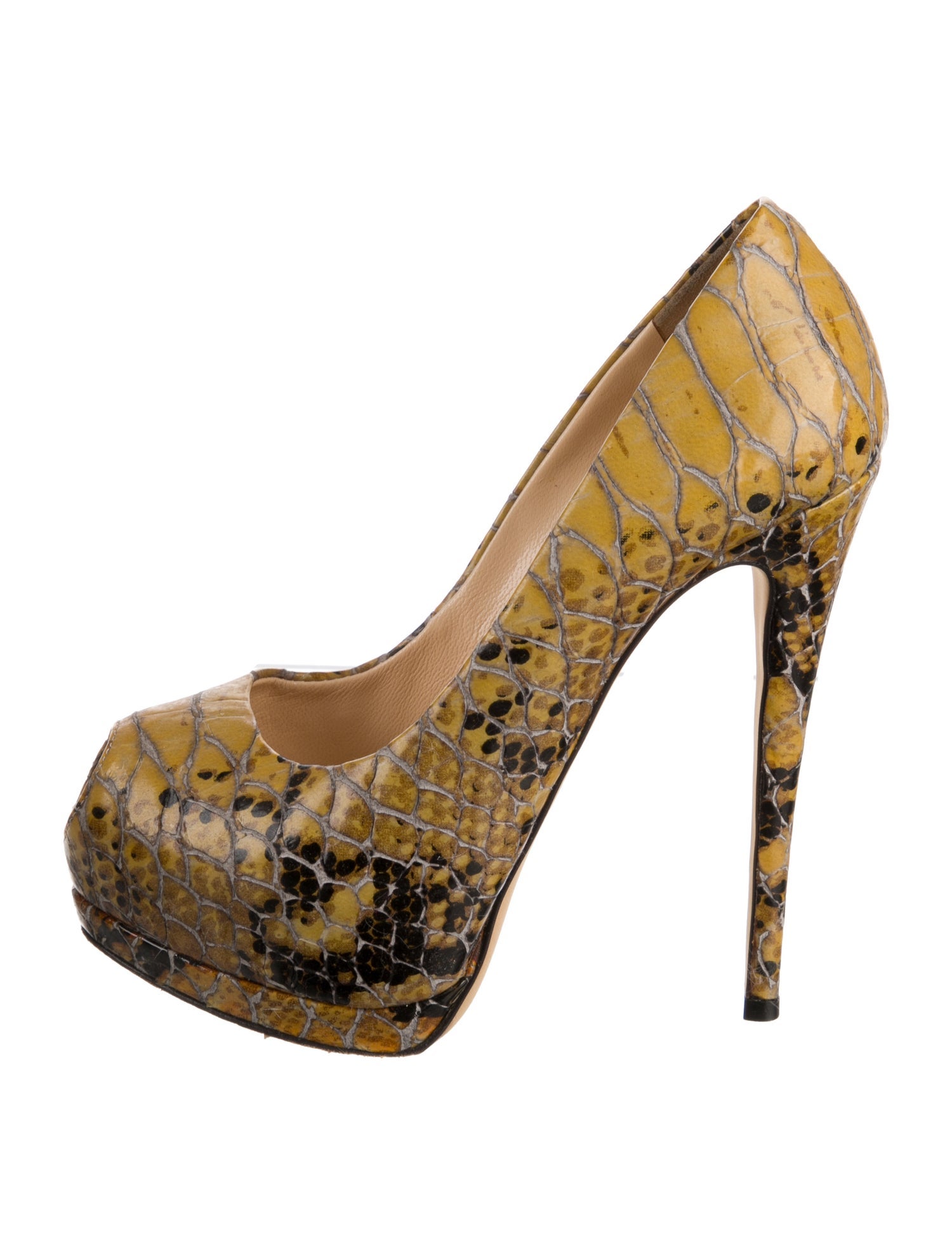 Giuseppe Zanotti Leather Animal Print Pumps