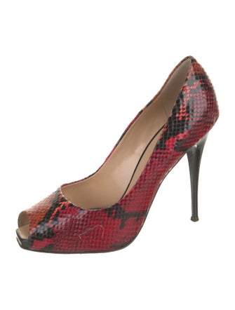 Giuseppe Zanotti Snakeskin Animal Print Pumps