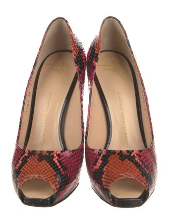 Giuseppe Zanotti Snakeskin Animal Print Pumps