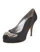 Giuseppe Zanotti Satin Crystal Embellishments Pumps
