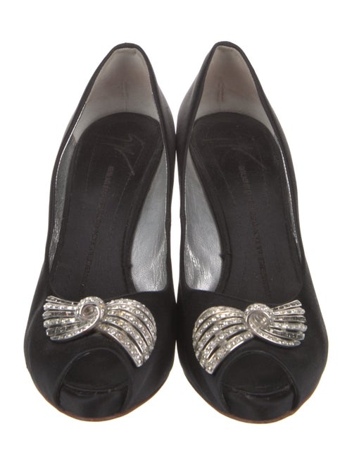 Giuseppe Zanotti Satin Crystal Embellishments Pumps