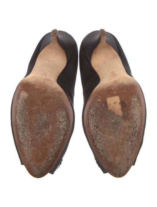 Giuseppe Zanotti Satin Crystal Embellishments Pumps