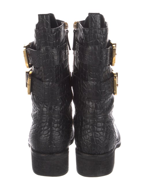 Giuseppe Zanotti Embossed Leather Combat Boots
