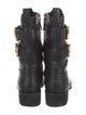 Giuseppe Zanotti Embossed Leather Combat Boots