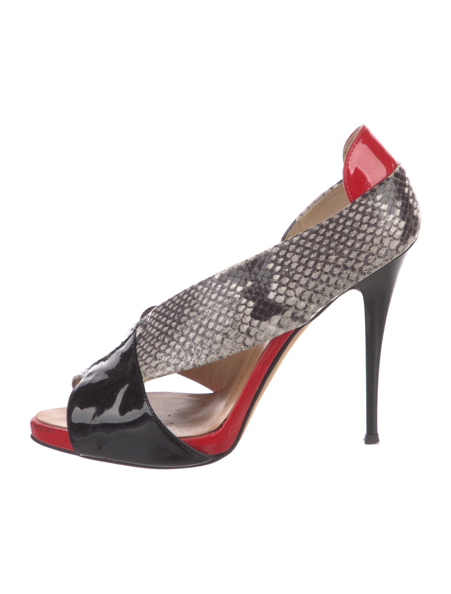 Giuseppe Zanotti Leather Animal Print D'Orsay Pumps