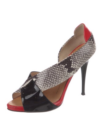 Giuseppe Zanotti Leather Animal Print D'Orsay Pumps