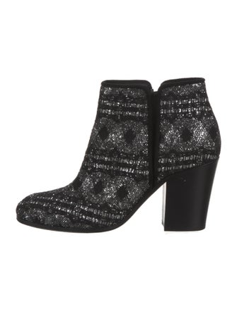 Giuseppe Zanotti Printed Glitter Accents Boots