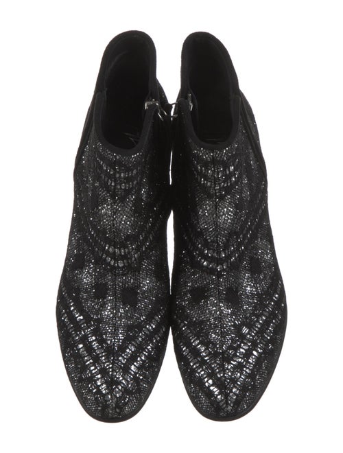 Giuseppe Zanotti Printed Glitter Accents Boots