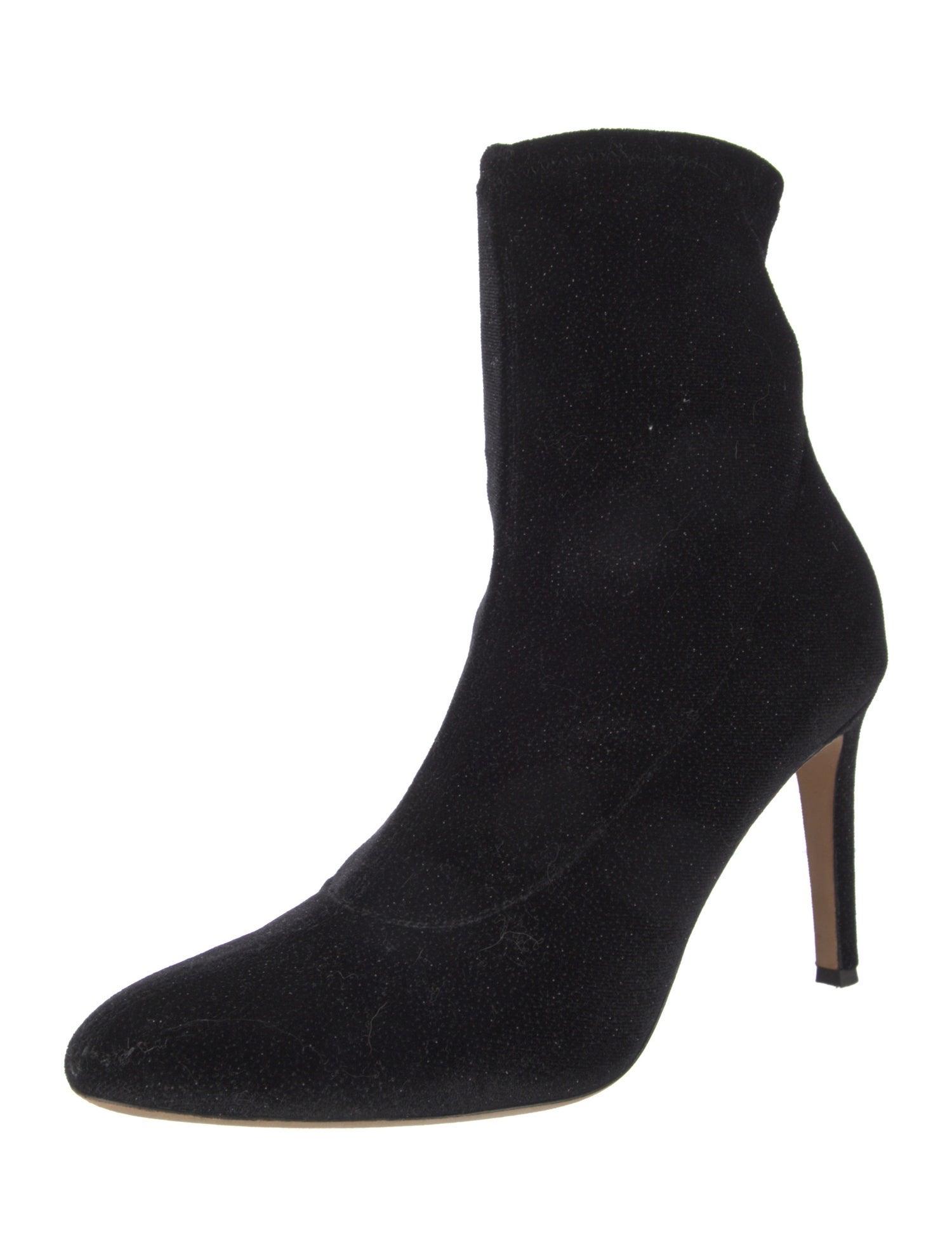 Giuseppe Zanotti Velvet Glitter Accents Sock Boots