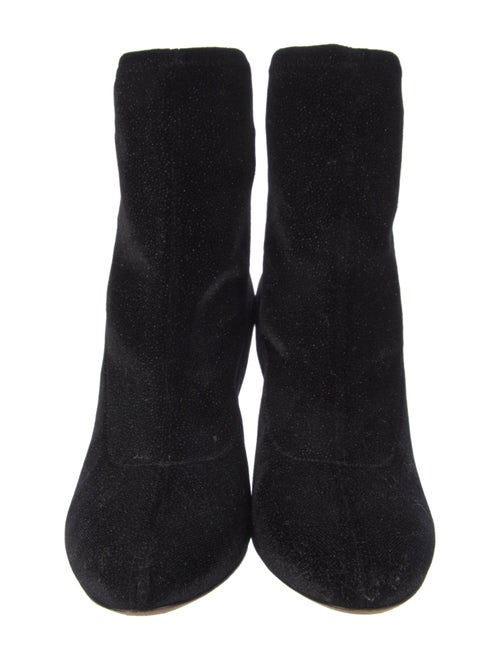 Giuseppe Zanotti Velvet Glitter Accents Sock Boots