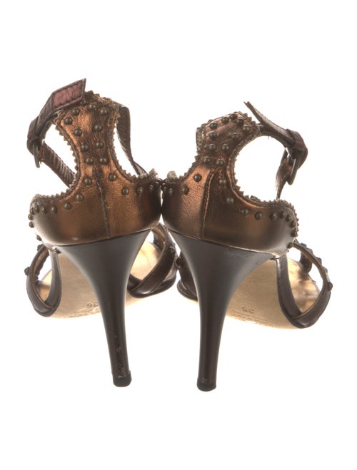 Giuseppe Zanotti Leather Animal Print Sandals