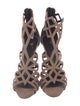 Giuseppe Zanotti Suede Cutout Accent Gladiator Sandals