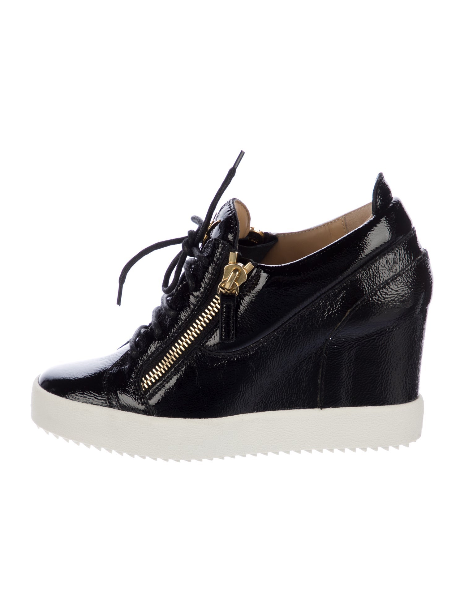 Giuseppe Zanotti Patent Leather Wedge Sneakers