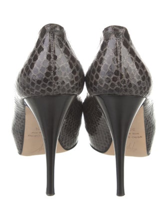 Giuseppe Zanotti Embossed Leather Animal Print Pumps