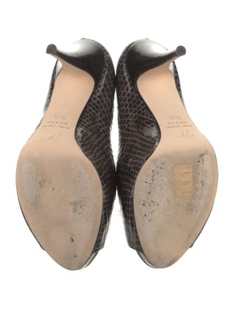 Giuseppe Zanotti Embossed Leather Animal Print Pumps