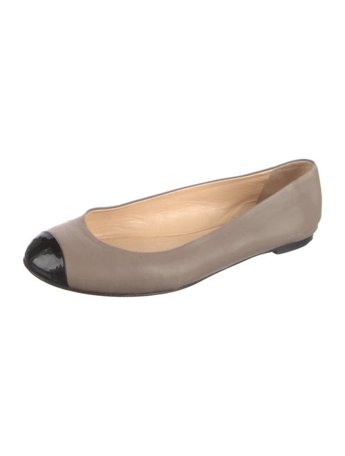 Giuseppe Zanotti Leather Colorblock Pattern Ballet Flats