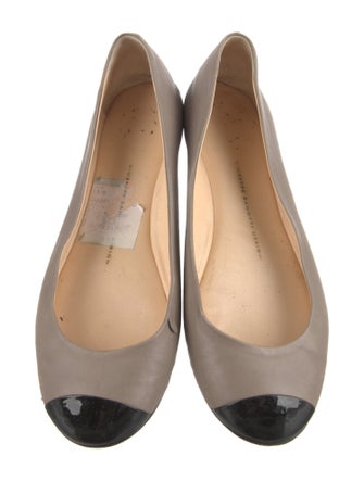 Giuseppe Zanotti Leather Colorblock Pattern Ballet Flats