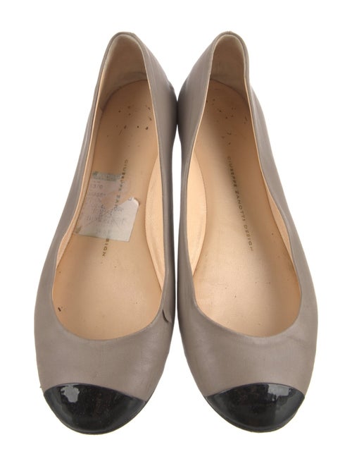 Giuseppe Zanotti Leather Colorblock Pattern Ballet Flats