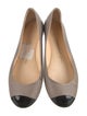 Giuseppe Zanotti Leather Colorblock Pattern Ballet Flats