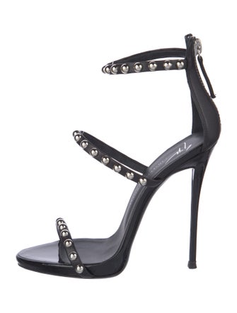 Giuseppe Zanotti Patent Leather Studded Accents Sandals