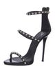 Giuseppe Zanotti Patent Leather Studded Accents Sandals