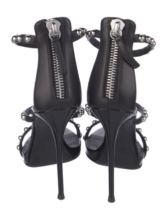 Giuseppe Zanotti Patent Leather Studded Accents Sandals