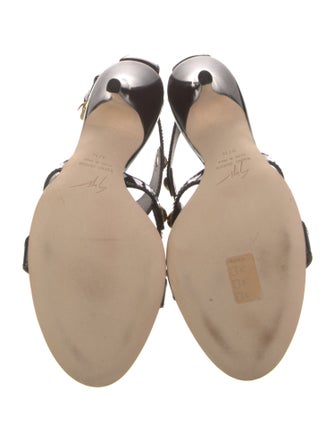 Giuseppe Zanotti Patent Leather T-Strap Sandals
