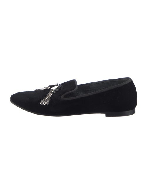 Giuseppe Zanotti Velvet Tassel Accents Loafers