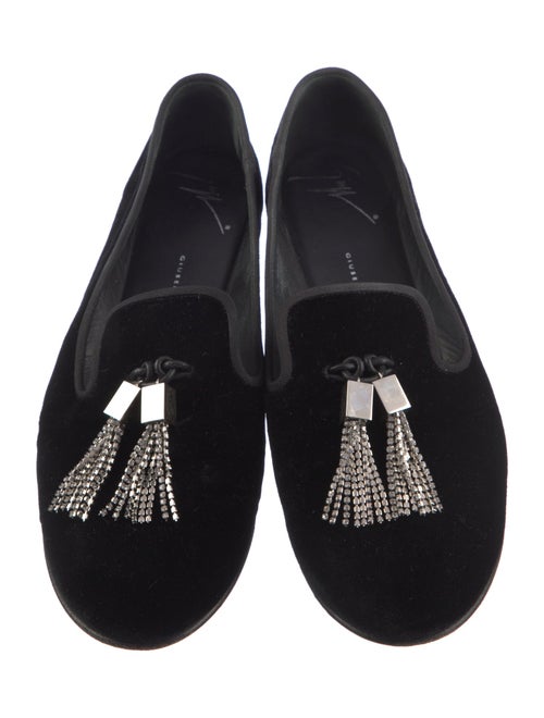 Giuseppe Zanotti Velvet Tassel Accents Loafers