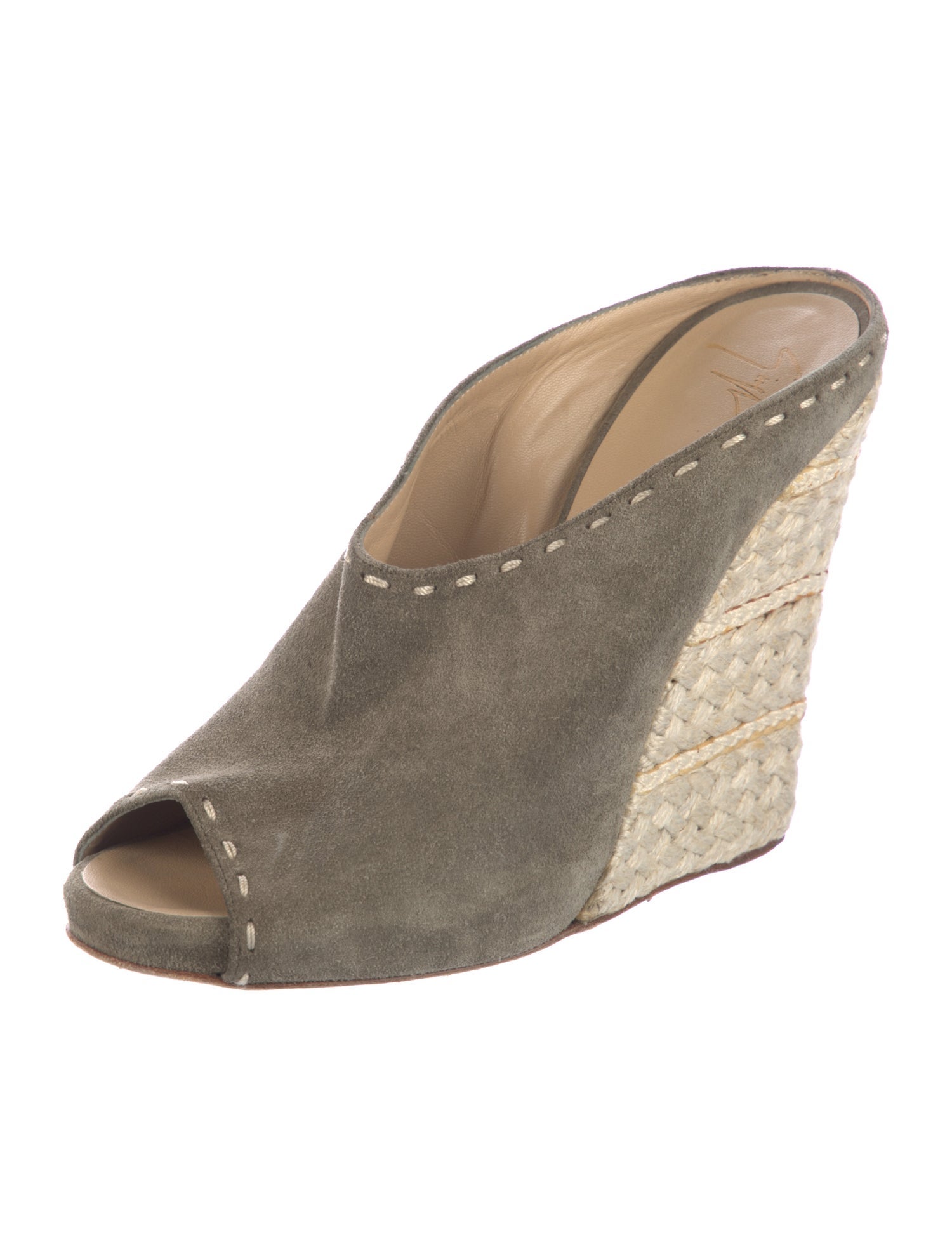 Giuseppe Zanotti Suede Braided Accents Mules
