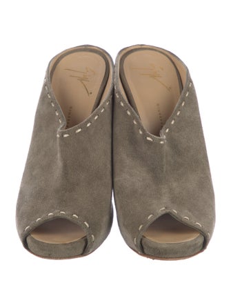 Giuseppe Zanotti Suede Braided Accents Mules