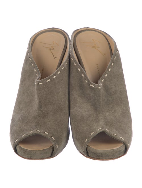 Giuseppe Zanotti Suede Braided Accents Mules