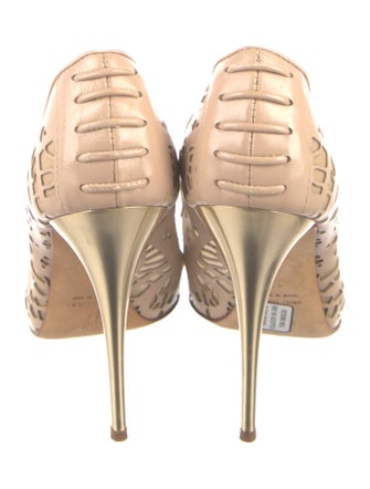 Giuseppe Zanotti Leather Lasercut Accents Pumps
