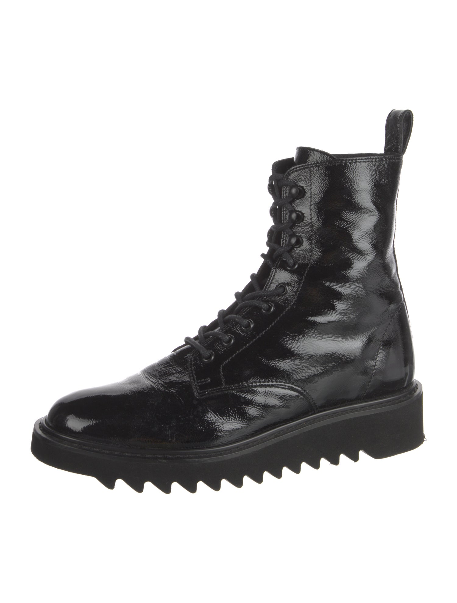 Giuseppe Zanotti Patent Leather Combat Boots