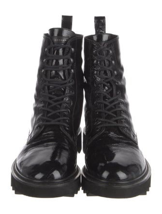 Giuseppe Zanotti Patent Leather Combat Boots