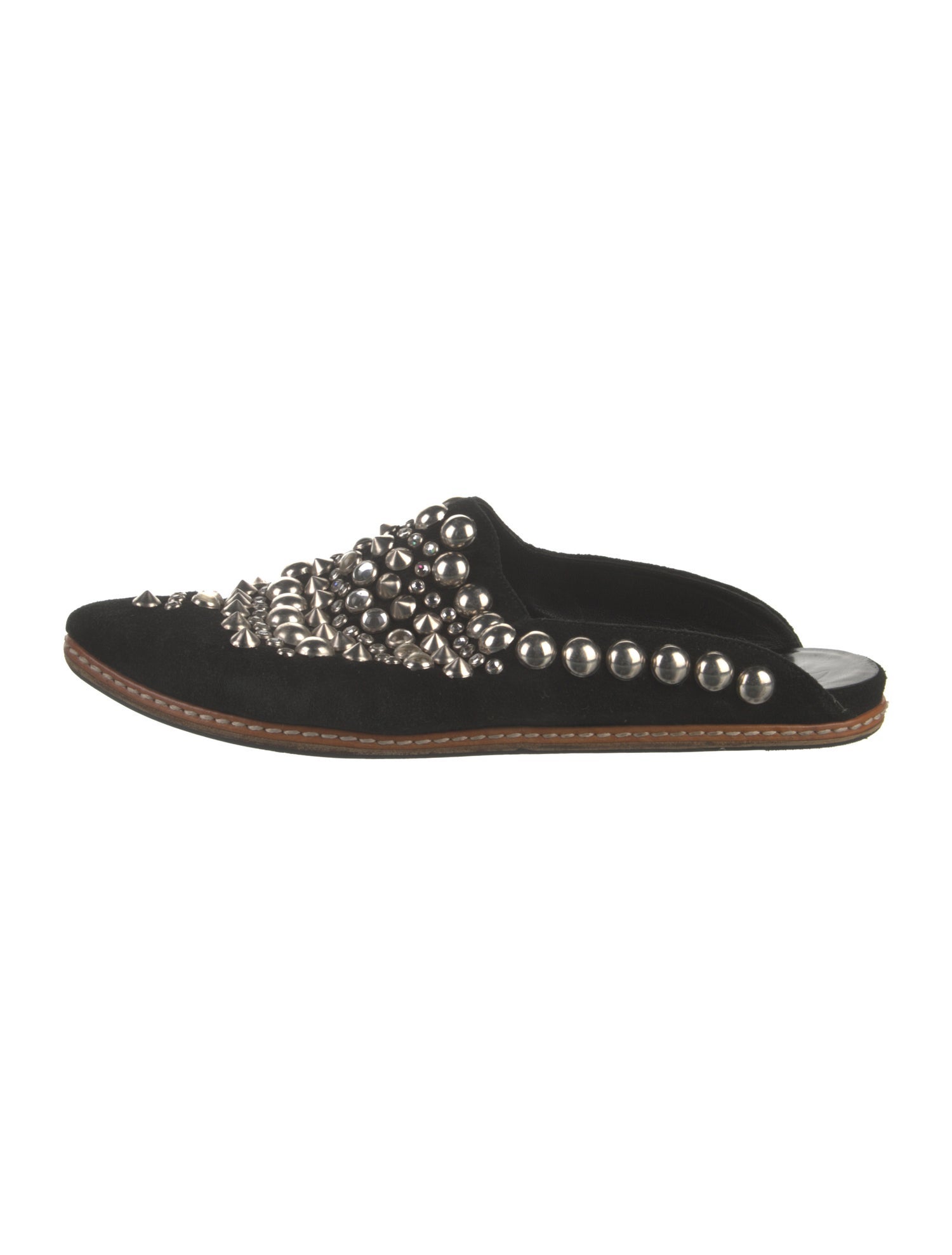 Giuseppe Zanotti Suede Studded Accents Mules