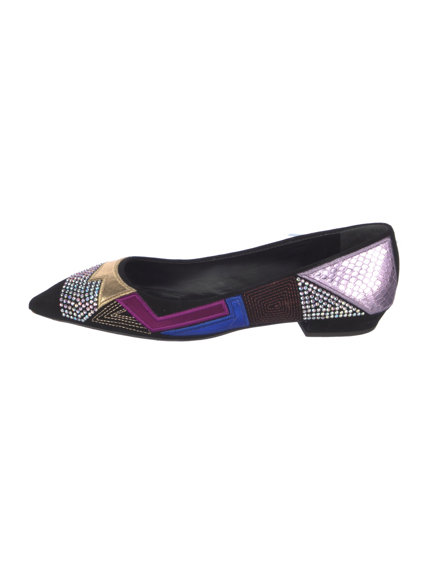 Giuseppe Zanotti Suede Printed Flats