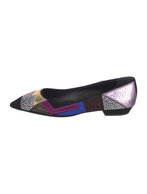 Giuseppe Zanotti Suede Printed Flats