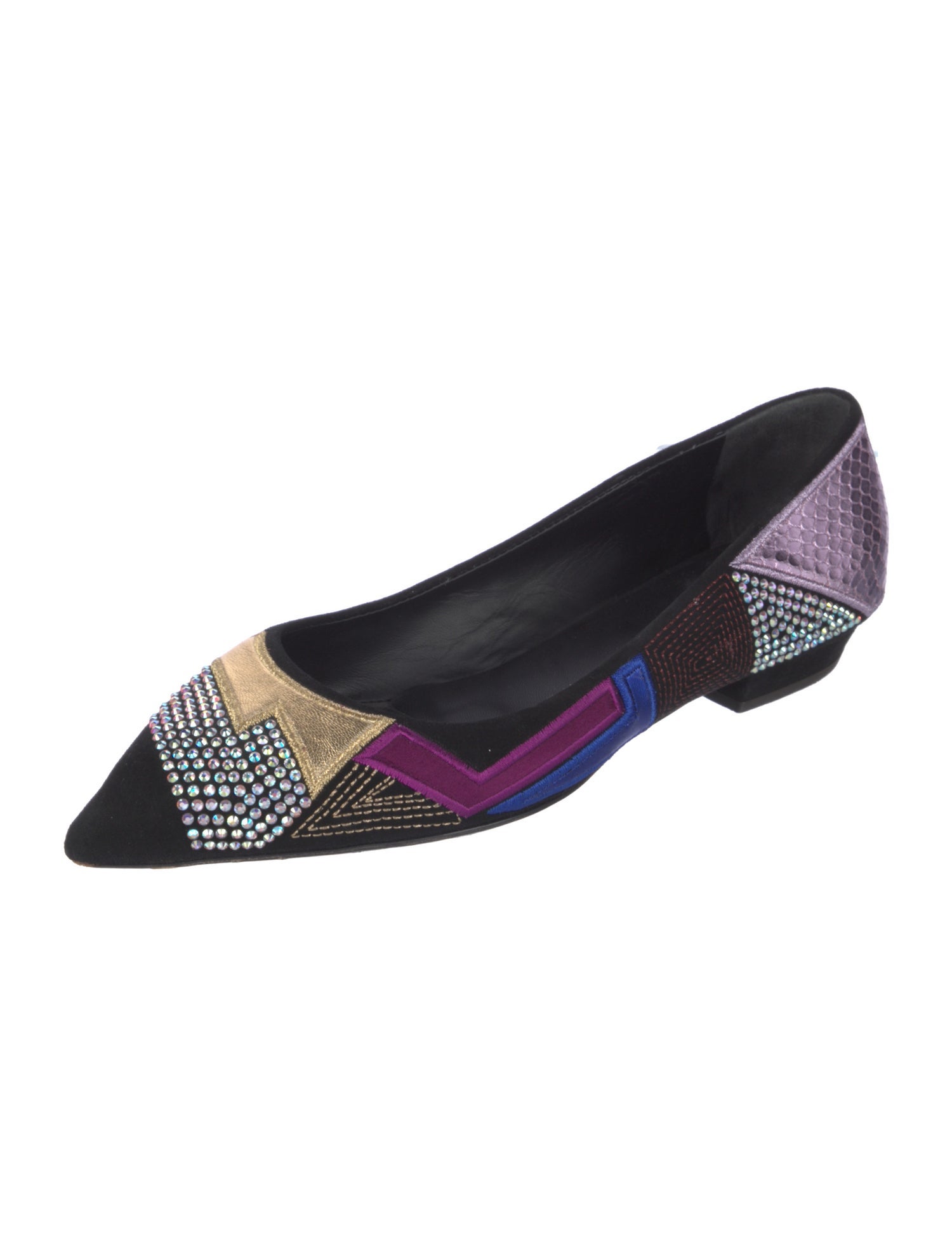 Giuseppe Zanotti Suede Printed Flats