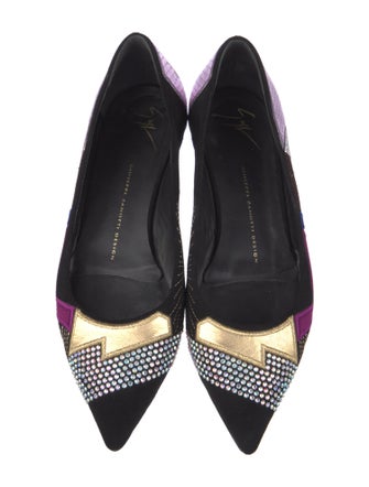 Giuseppe Zanotti Suede Printed Flats